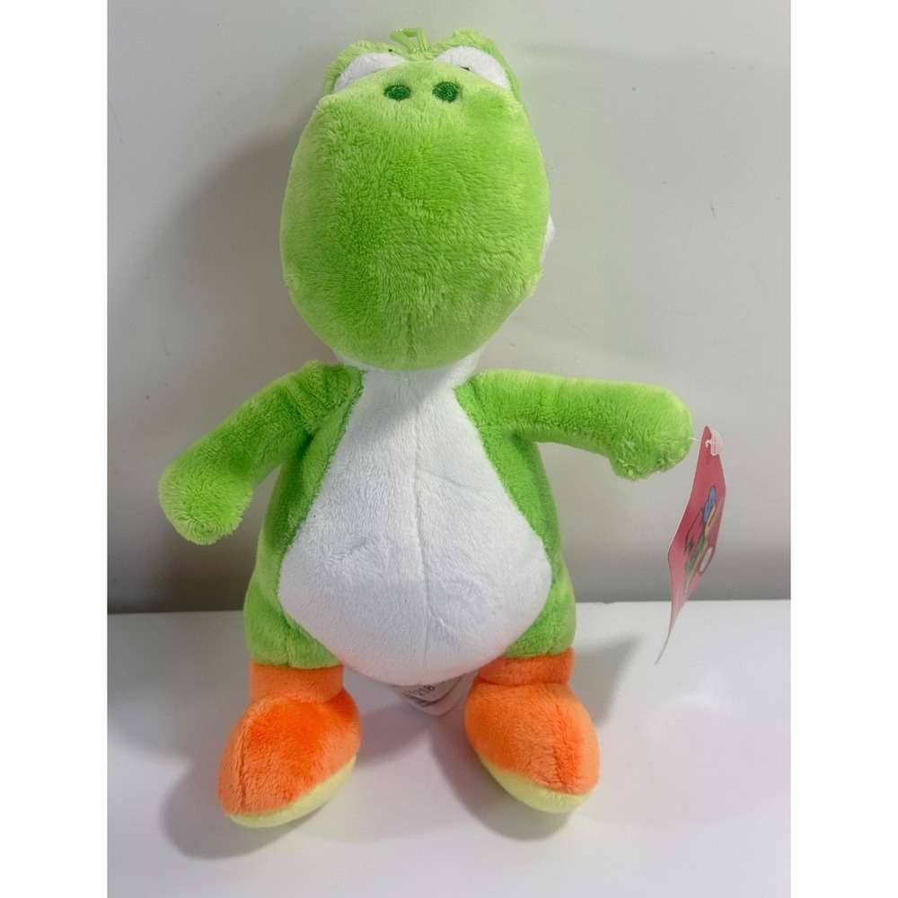 Yoshi Super Mario World Plush Green Soft Toy Stuffed Plush Animal Doll 10" NWT